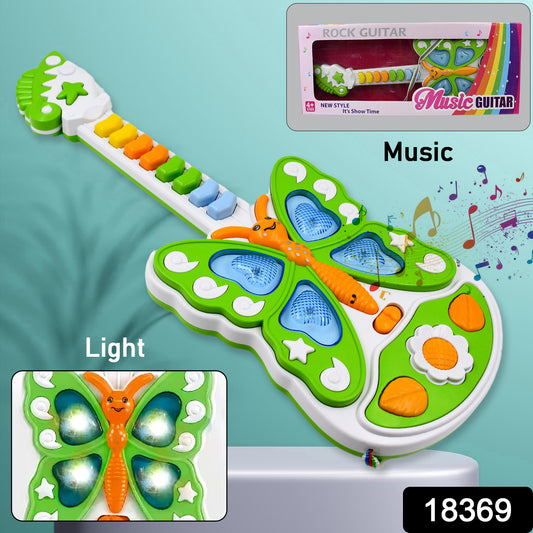 Butterfly Guitar Toy With Light And Music Toy (1 Pc  Battery Not Included)